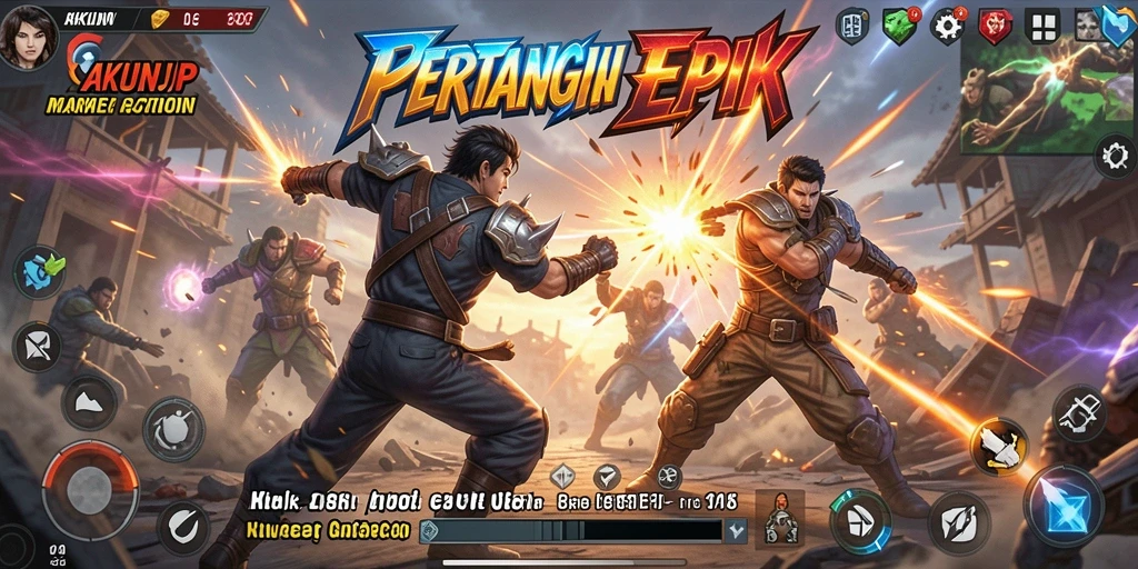 Tampilan gameplay AKUNJP yang penuh aksi dan seru.