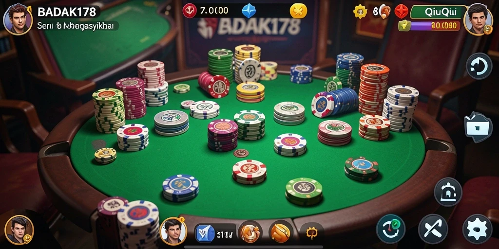 Tampilan gameplay seru di BADAK178 dengan aksi QiuQiu.