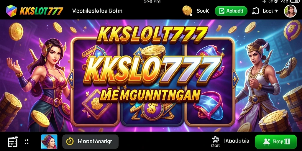 Tampilan grafis menakjubkan dari gameplay KKSLOT777 di layar.