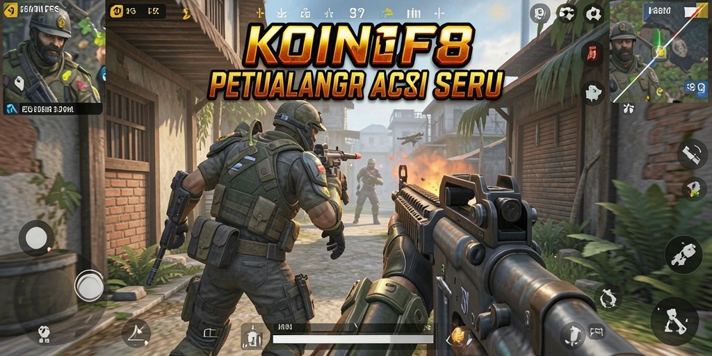 Tampilan screenshot KOIN138 yang menampilkan gameplay FPS yang mendebarkan.