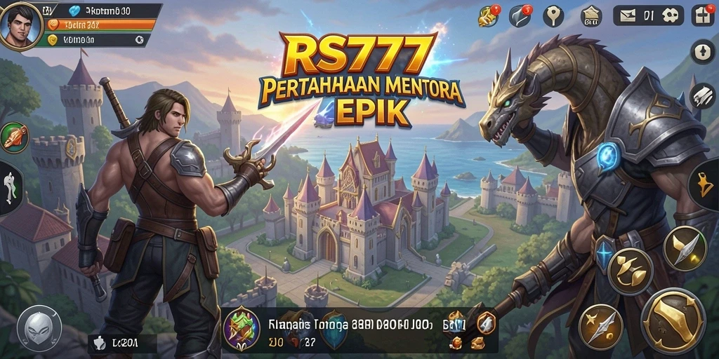 Tampilan gameplay menakjubkan dari RS777 dalam aksi Tower Defense.