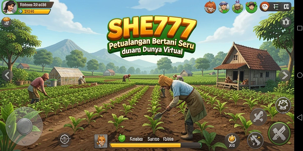 Tampilan gameplay SHE777 yang menarik dalam bertani.
