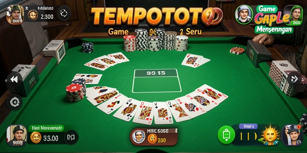Gameplay seru TEMPOTOTO yang menggambarkan permainan Gaple.