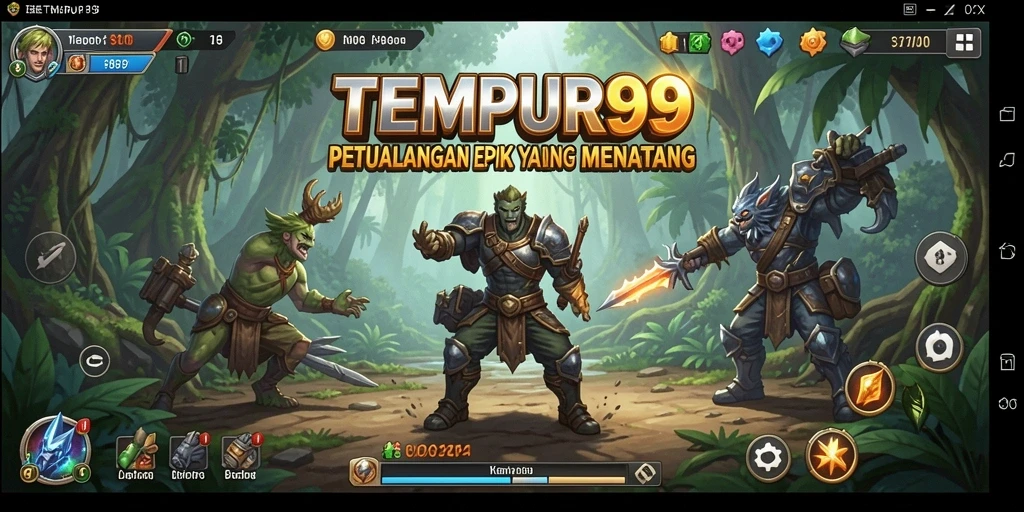 Tampilan gameplay TEMPUR99 yang mendebarkan dalam petualangan seru.