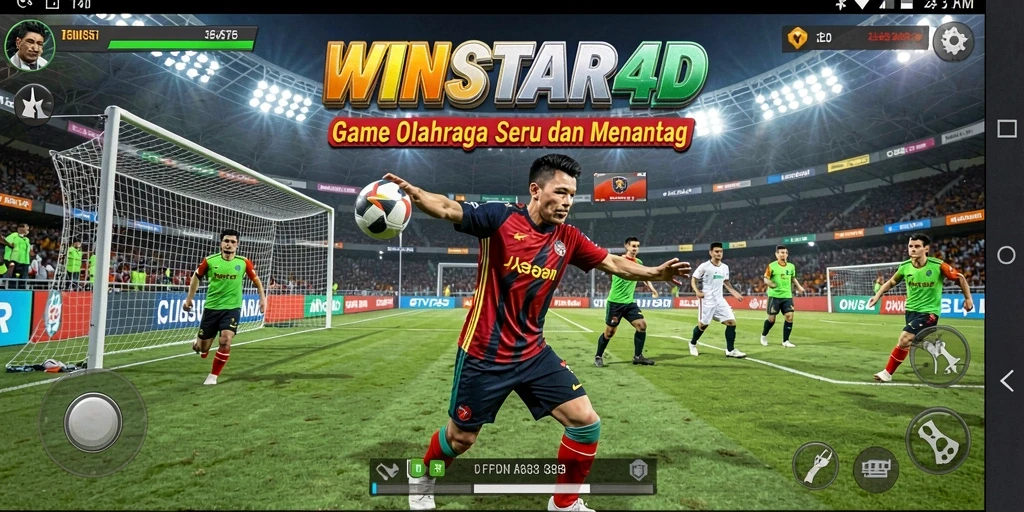 Tampilan gameplay seru WINSTAR4D dengan elemen olahraga yang menarik.