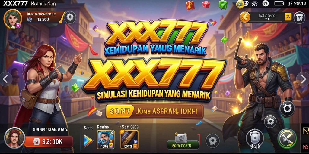 Tangkapan layar XXX777 menunjukkan interaksi karakter dalam simulasi kehidupan.